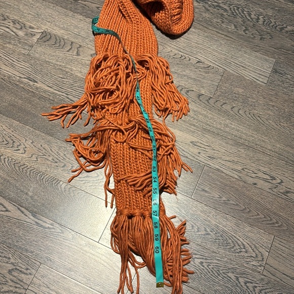 Vintage style chunky alpaca braided fringe oversized scarf - Picture 9 of 11